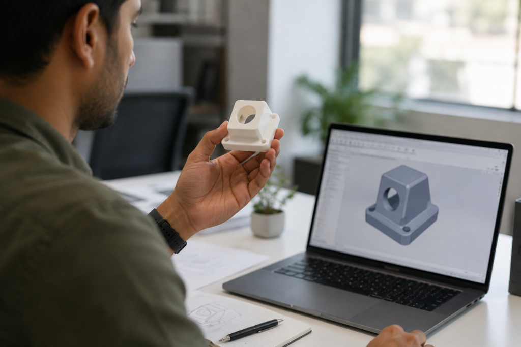 Product design engineer prototype CAD model plastic part