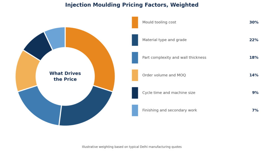 Injection moulding pricing factors cost breakdown India